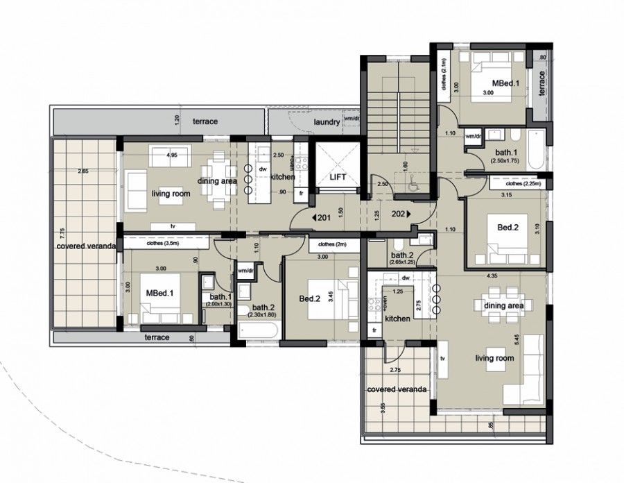 Апартаменты в Лимасоле, Кипр, 90 м² - фото 6