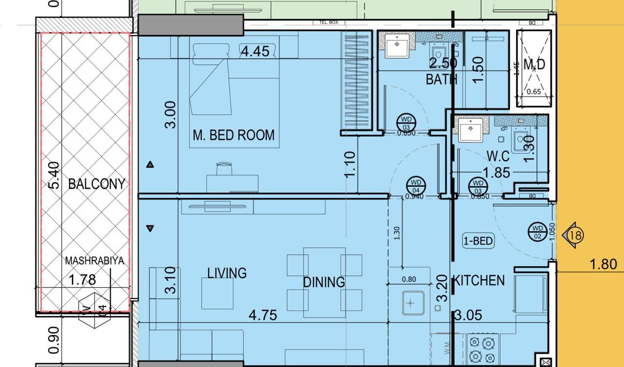 Квартира в Дубае, ОАЭ, 60 м² - фото 13