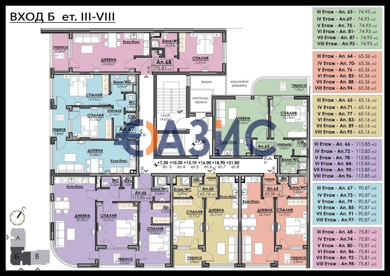Апартаменты в Бургасе, Болгария, 75.8 м² - фото 17