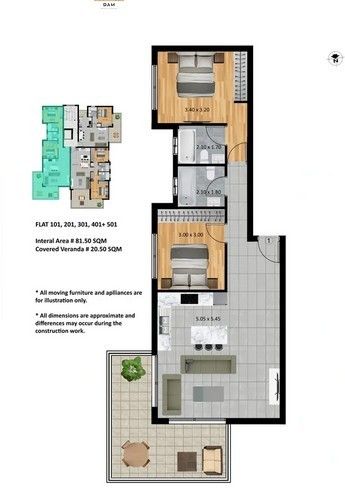 Апартаменты в Лимасоле, Кипр, 66 м² - фото 7