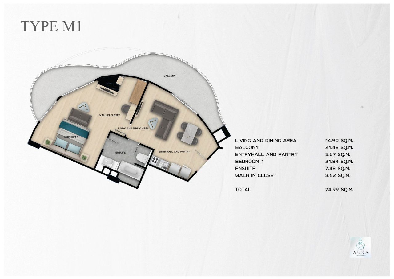 Квартира на острове Пхукет, Таиланд, 74.99 м² - фото 2