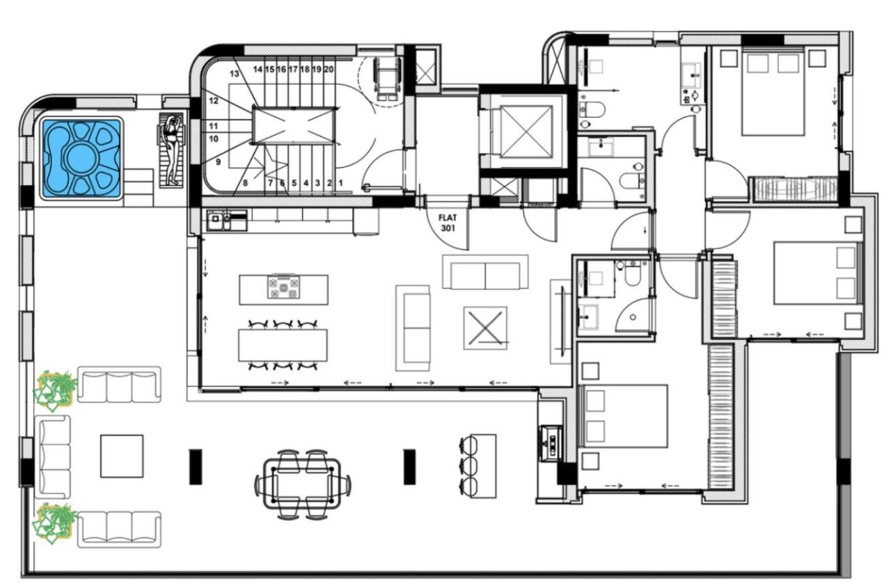 Пентхаус в Лимасоле, Кипр, 142 м² - фото 12