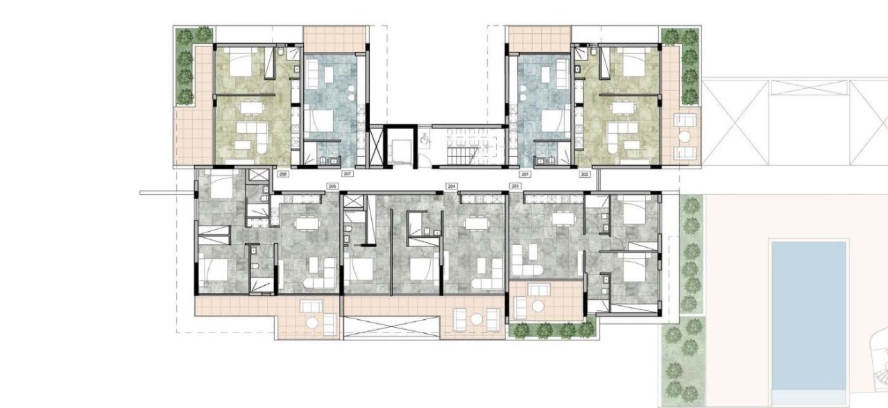 Апартаменты в Пафосе, Кипр, 105 м² - фото 19