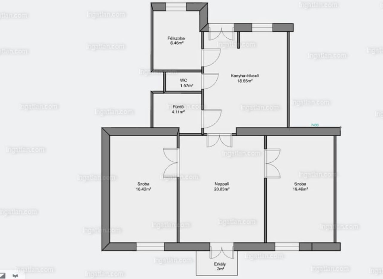 Квартира в Будапеште, Венгрия, 85 м² - фото 7