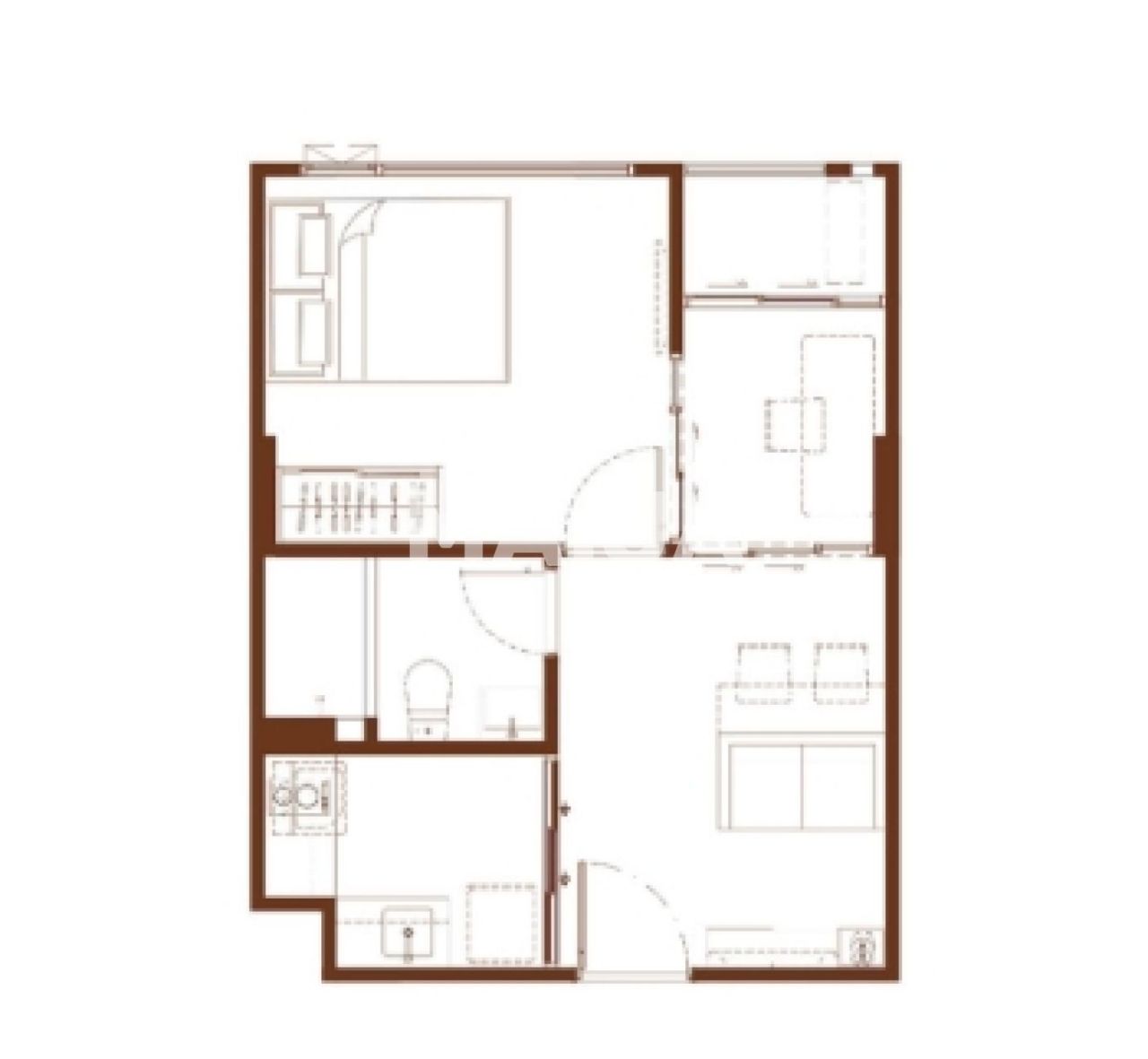 Апартаменты Bang Saen, Таиланд, 34.9 м² - фото 2