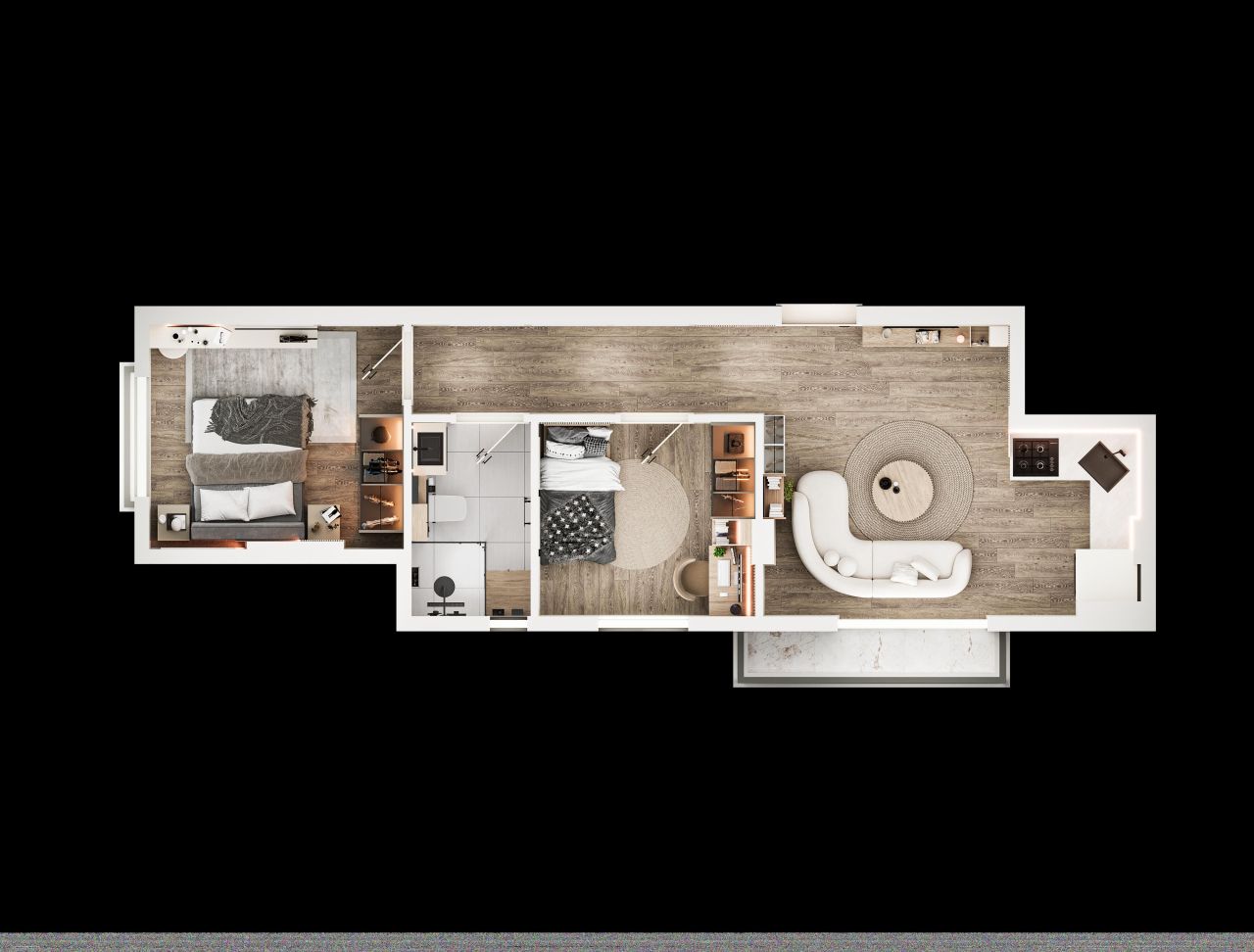 Квартира в Анталии, Турция, 62 м² - фото 13