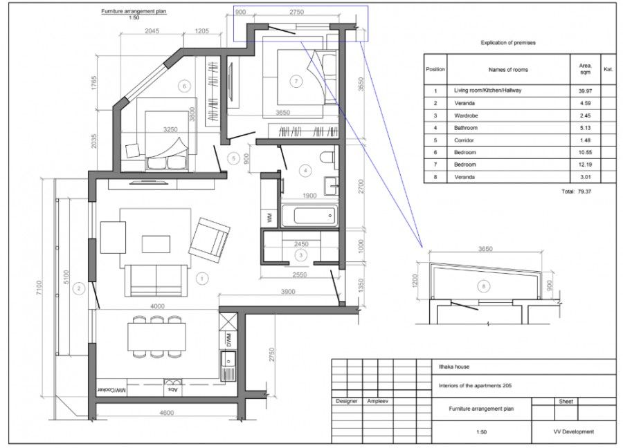 Апартаменты в Ларнаке, Кипр, 84 м² - фото 15