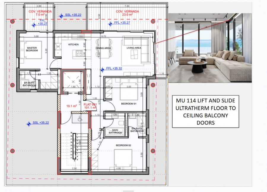 Апартаменты в Ларнаке, Кипр, 132 м² - фото 16