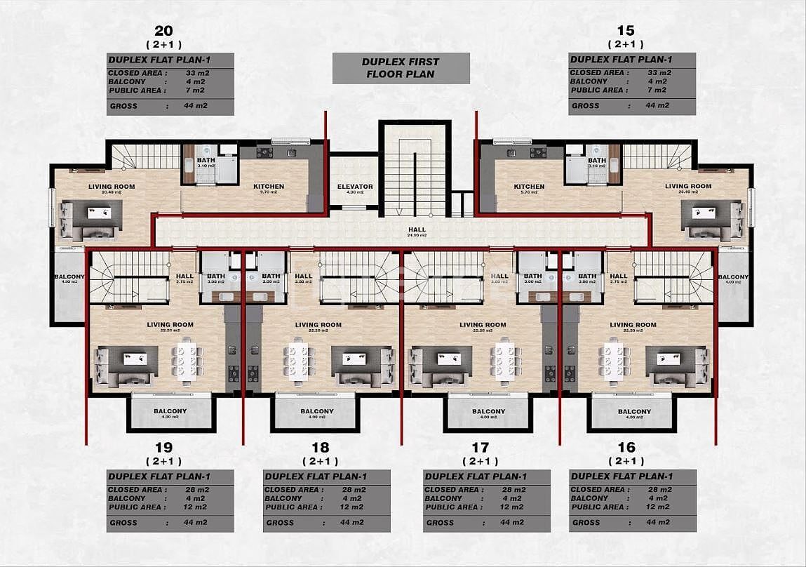 Пентхаус в Алании, Турция, 90 м² - фото 10