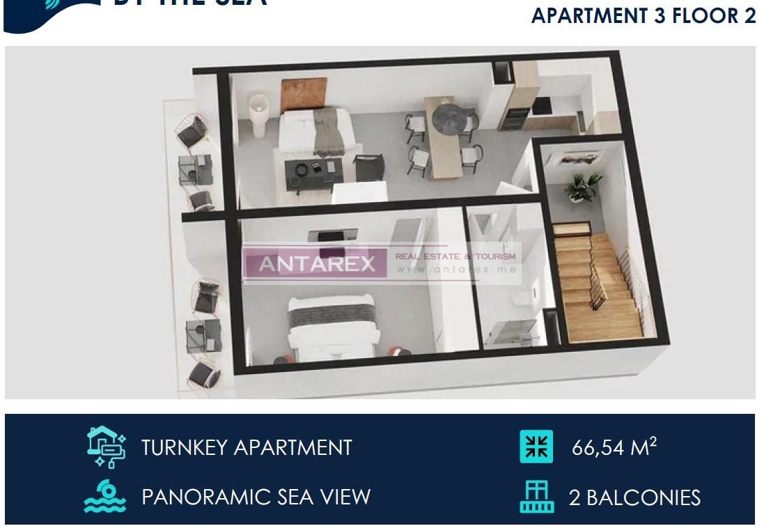 Апартаменты в Тивате, Черногория, 63 м² - фото 9