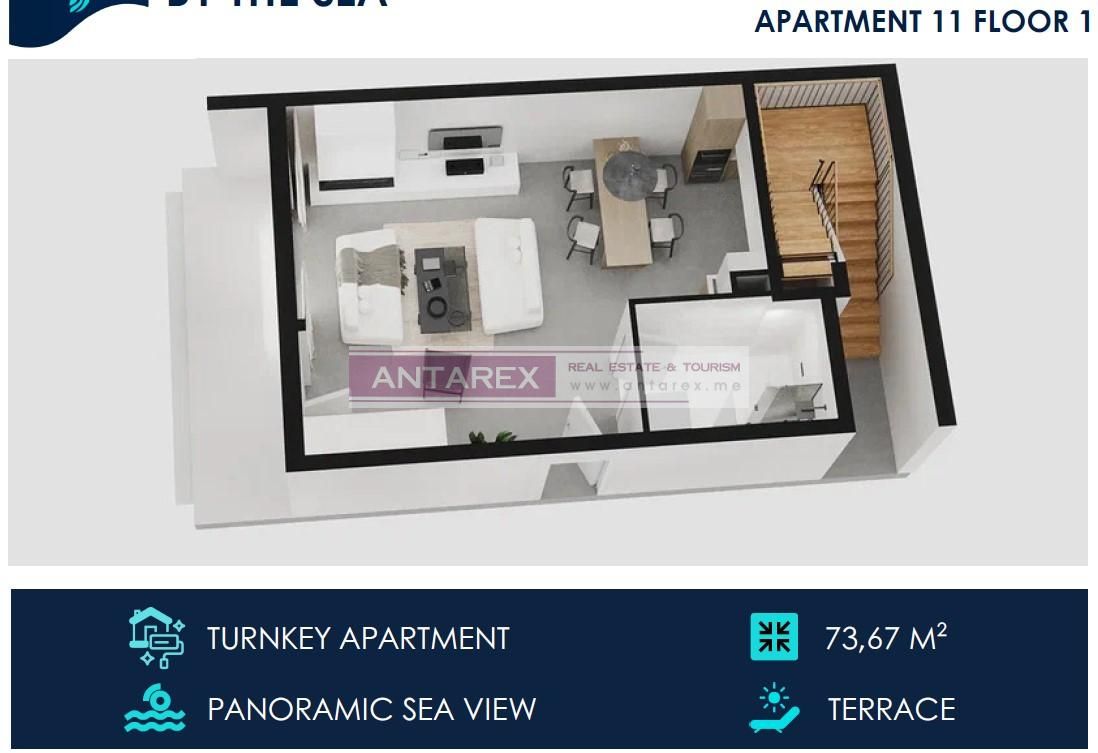 Апартаменты в Тивате, Черногория, 63 м² - фото 10