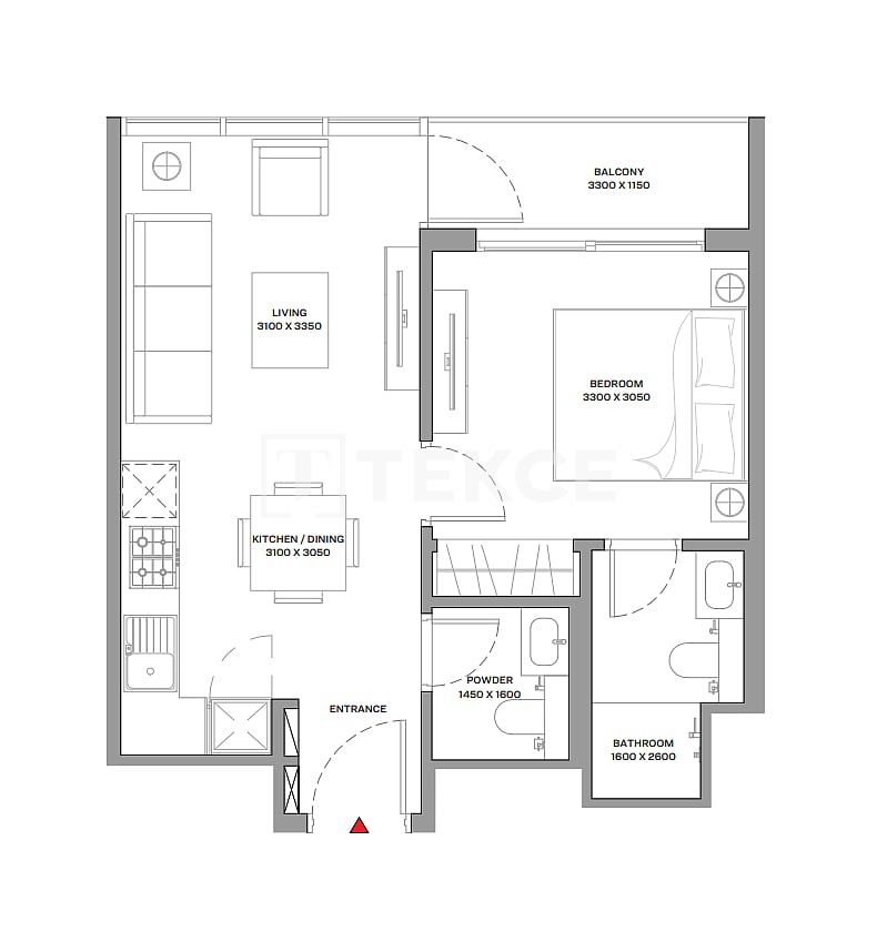 Апартаменты Остров Синия, ОАЭ, 47 м² - фото 11