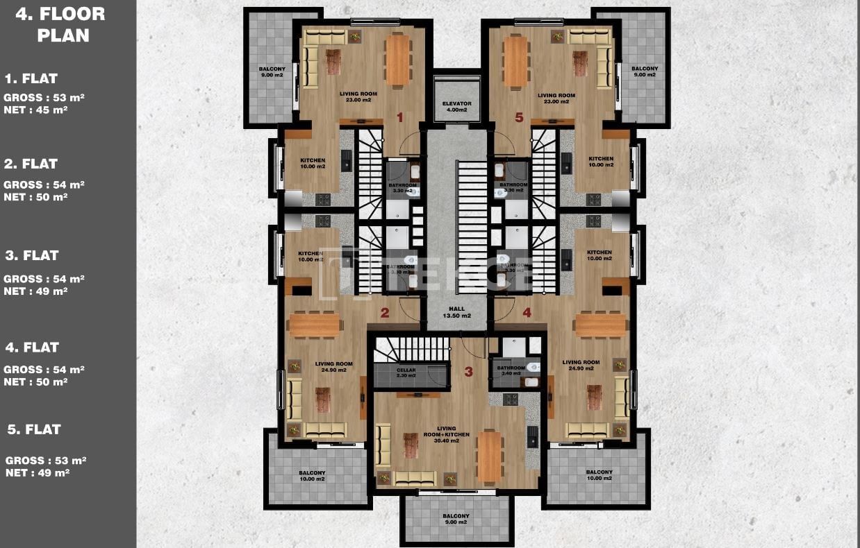 Пентхаус в Алании, Турция, 134 м² - фото 12