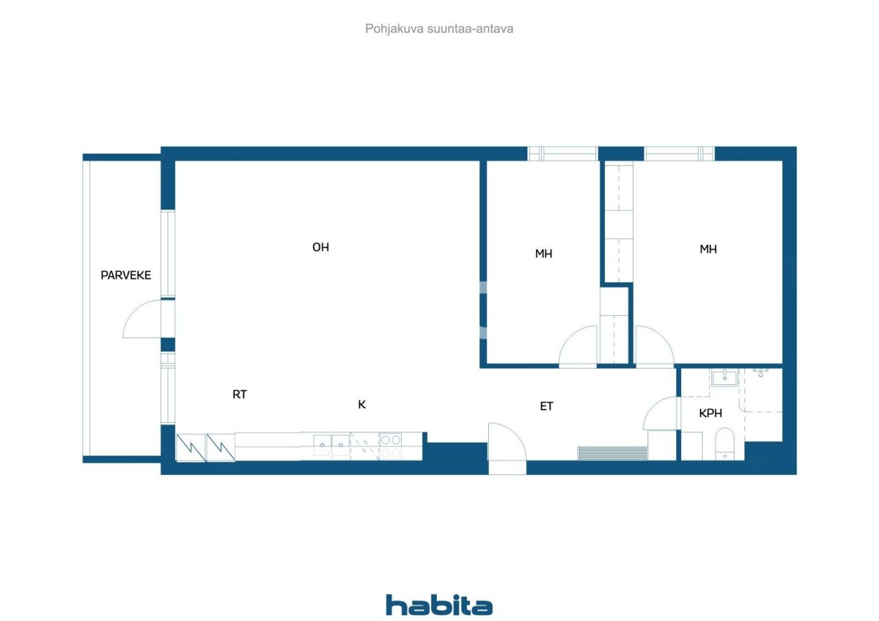 Апартаменты в Ювяскюля, Финляндия, 76 м² - фото 2