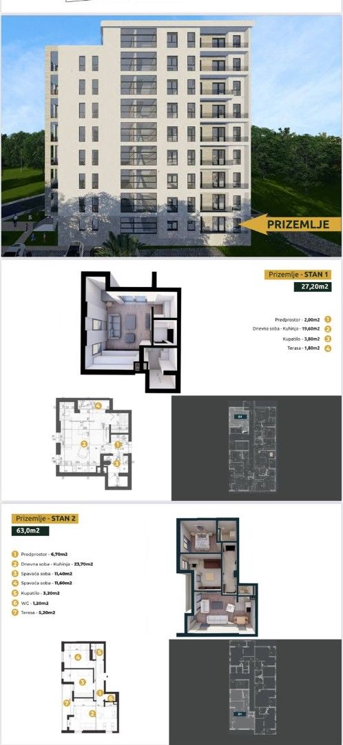 Квартира в Баре, Черногория, 27 м² - фото 3