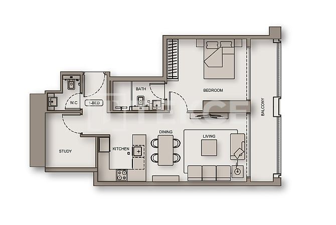 Апартаменты Аль-Джадаф, ОАЭ, 86 м² - фото 12