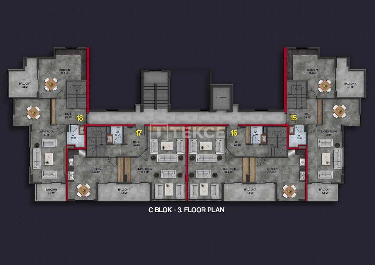 Пентхаус в Алании, Турция, 143 м² - фото 14