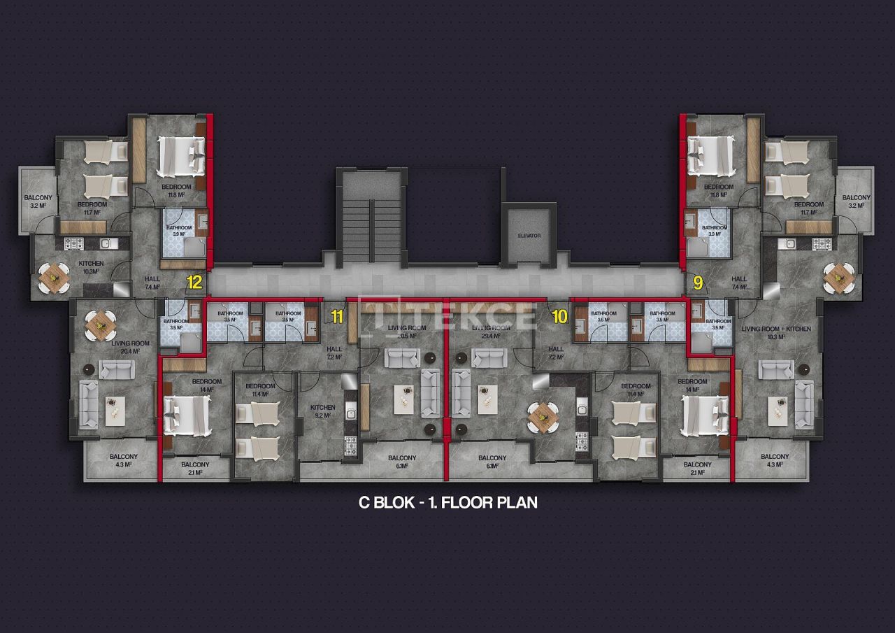 Пентхаус в Алании, Турция, 143 м² - фото 16