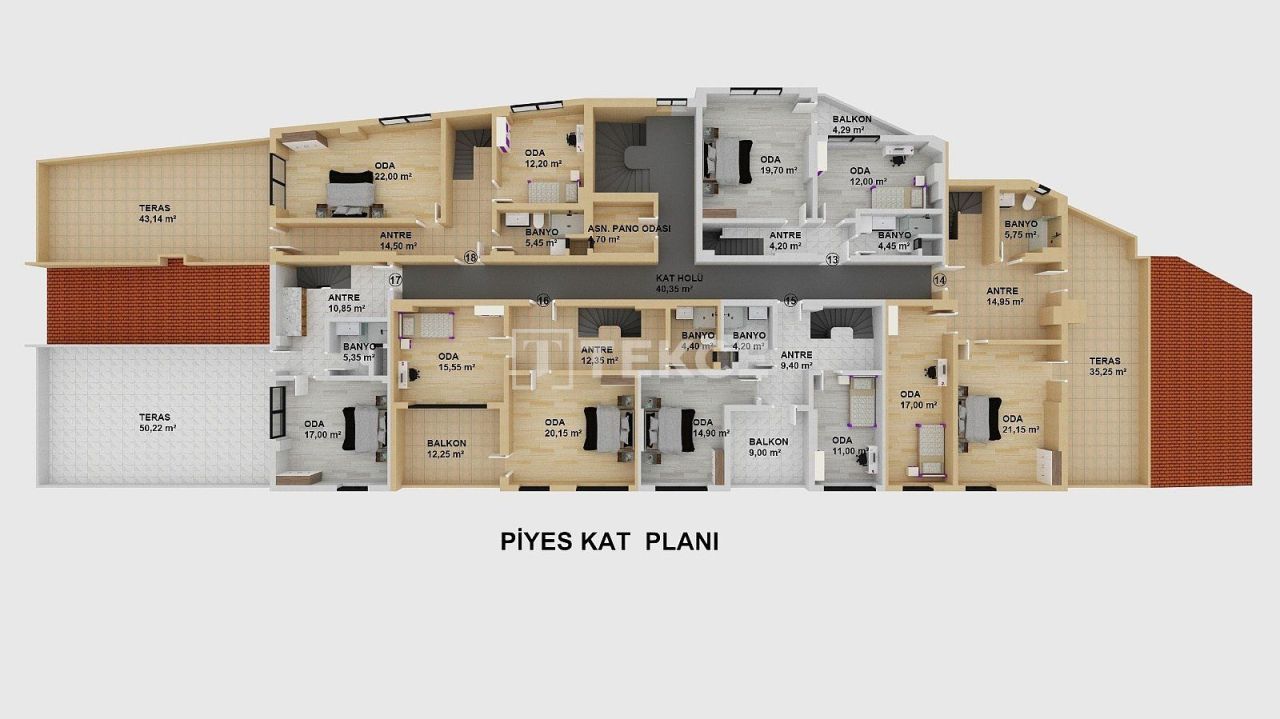 Апартаменты Чынарджык, Турция, 221 м² - фото 17