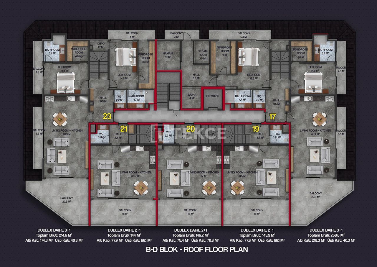 Пентхаус в Алании, Турция, 214 м² - фото 19