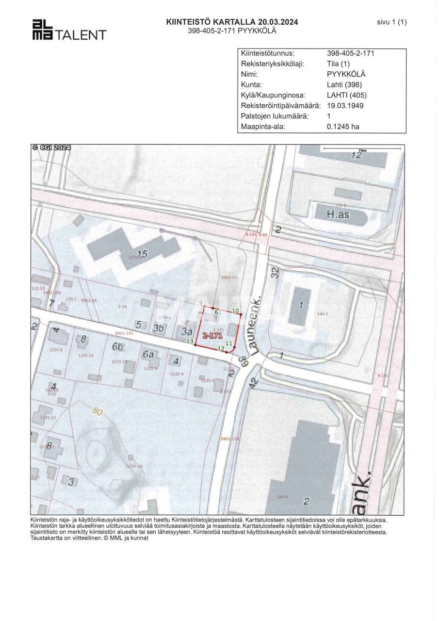 Земля в Лахти, Финляндия, 1 245 м² - фото 1