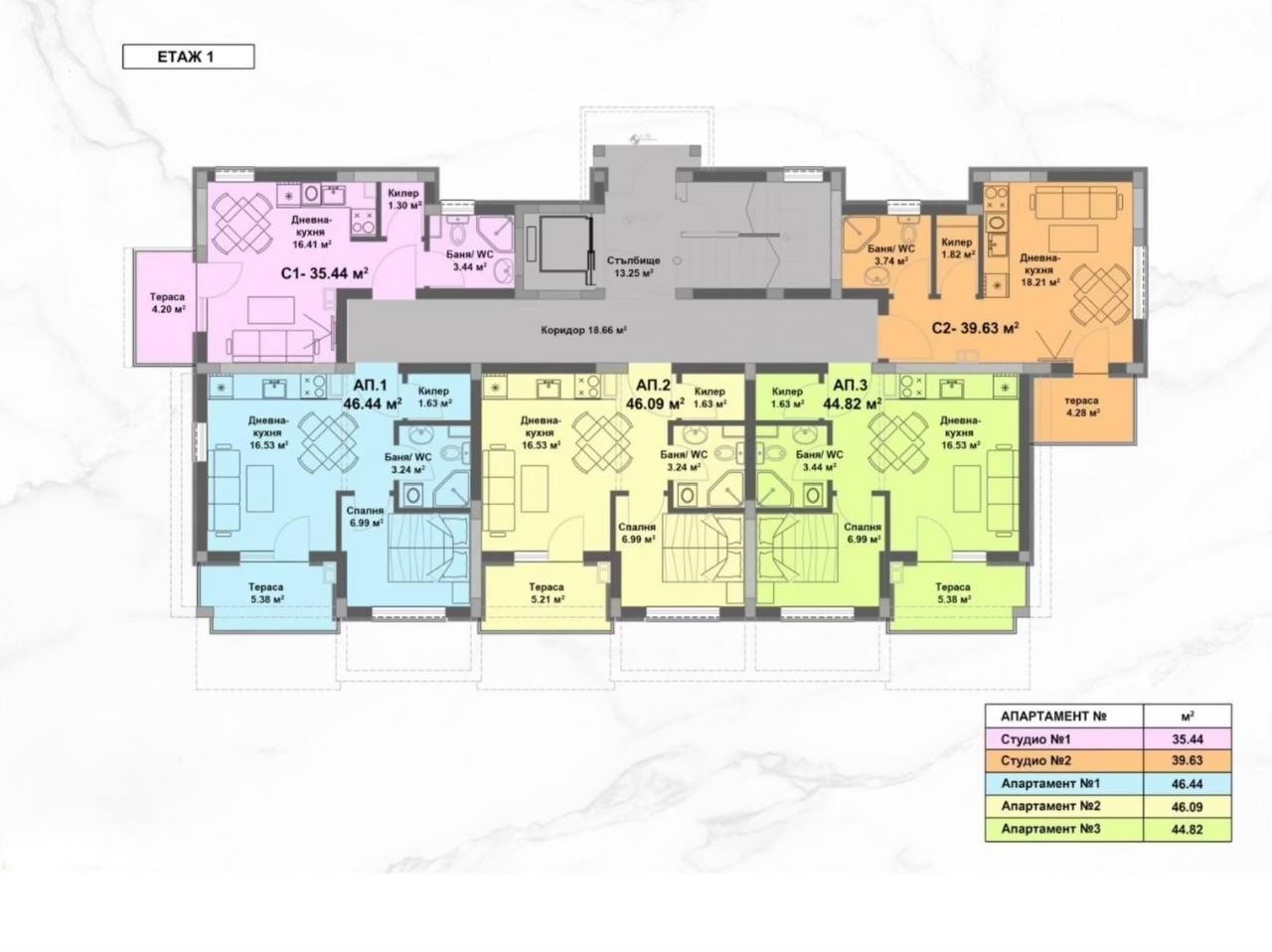 Квартира на Солнечном берегу, Болгария, 35 м² - фото 10