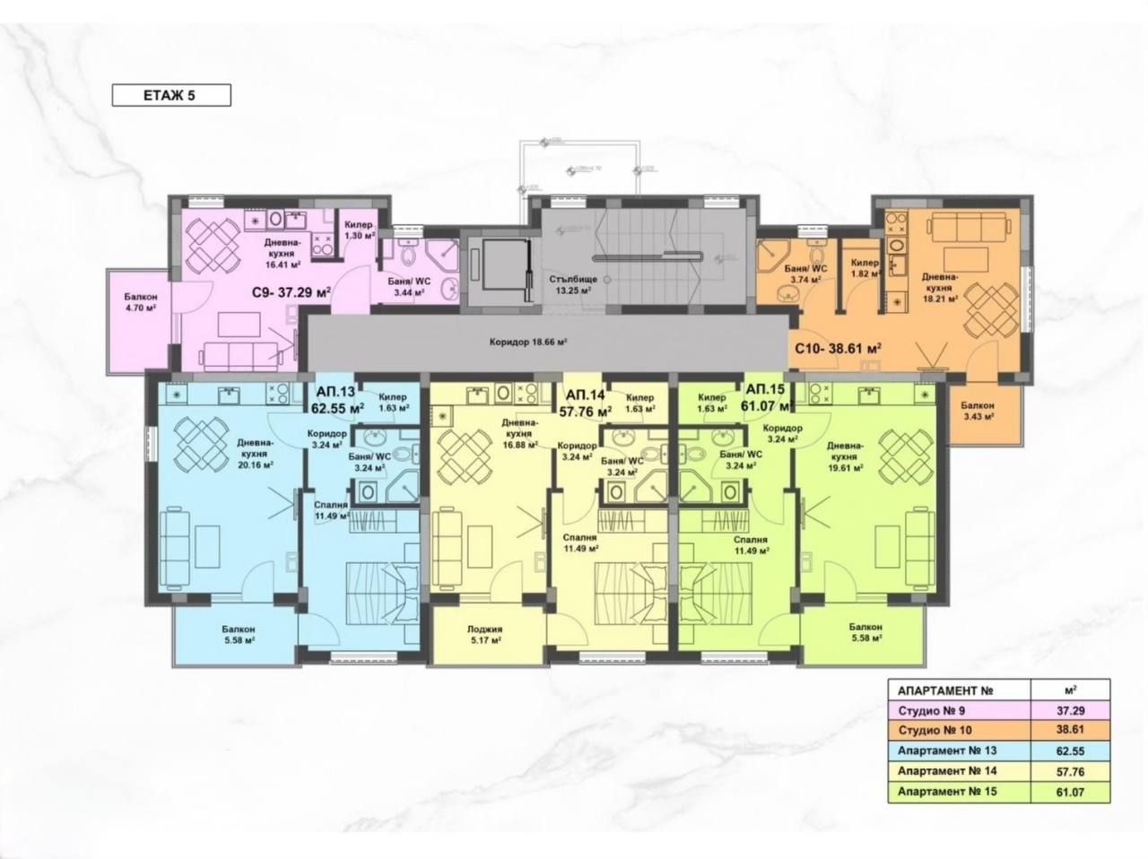 Квартира на Солнечном берегу, Болгария, 35 м² - фото 6