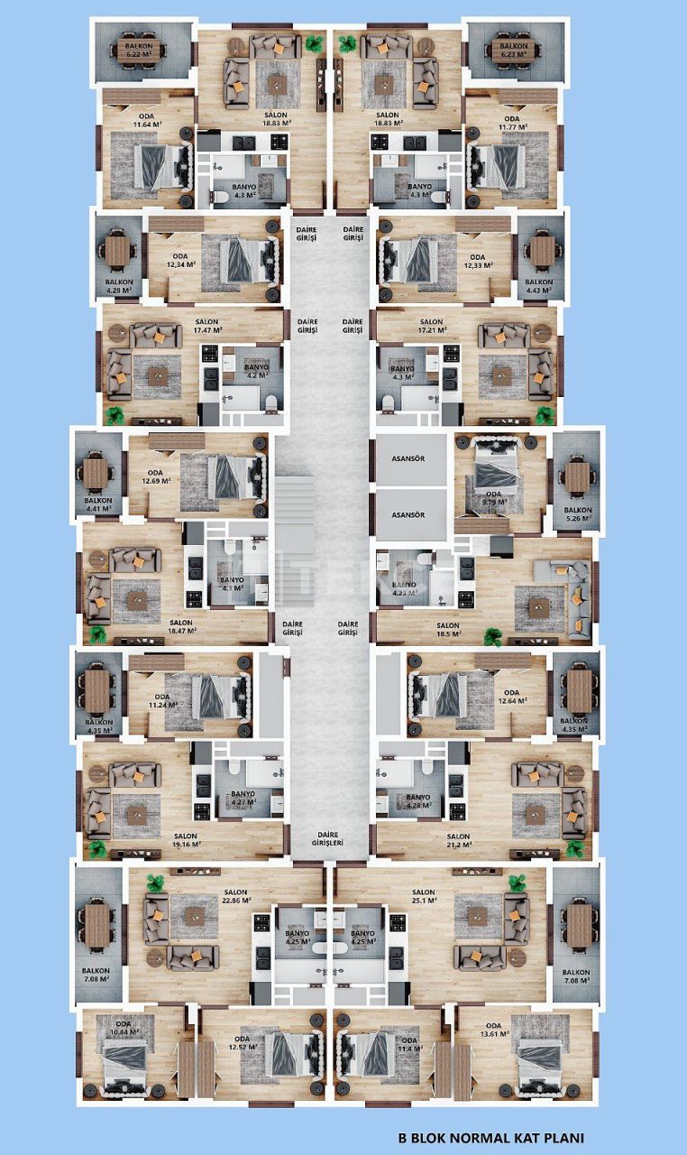 Апартаменты Ортахисар, Турция, 50 м² - фото 3