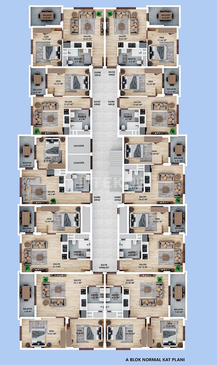 Апартаменты Ортахисар, Турция, 50 м² - фото 4