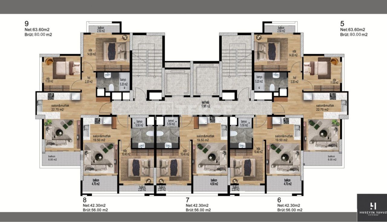 Апартаменты Мезитли, Турция, 56 м² - фото 18