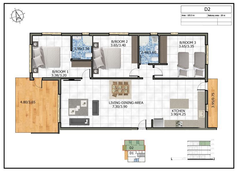 Пентхаус в Пафосе, Кипр, 123 м² - фото 13