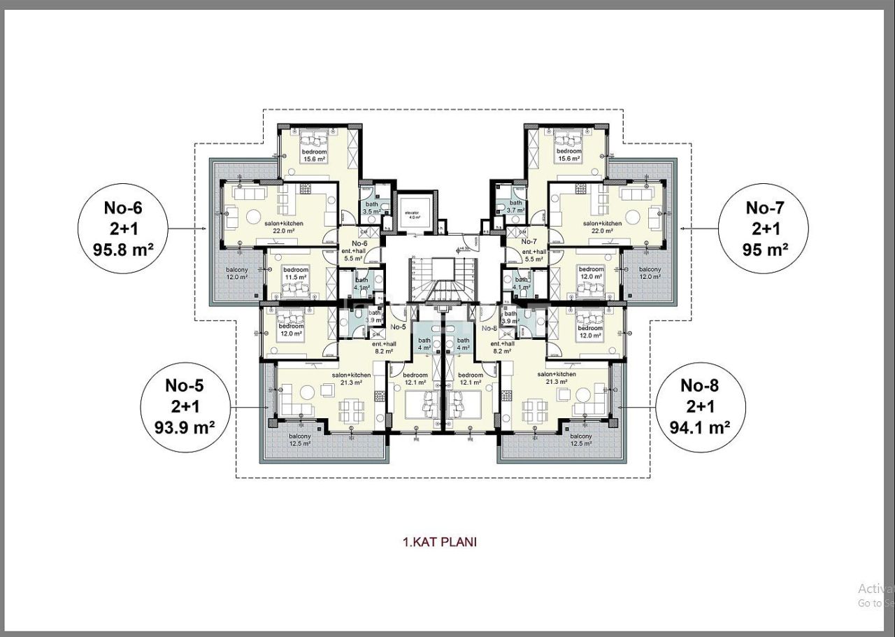 Пентхаус в Алании, Турция, 130 м² - фото 12