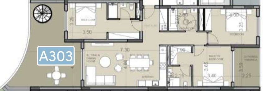 Апартаменты в Пафосе, Кипр, 156 м² - фото 12