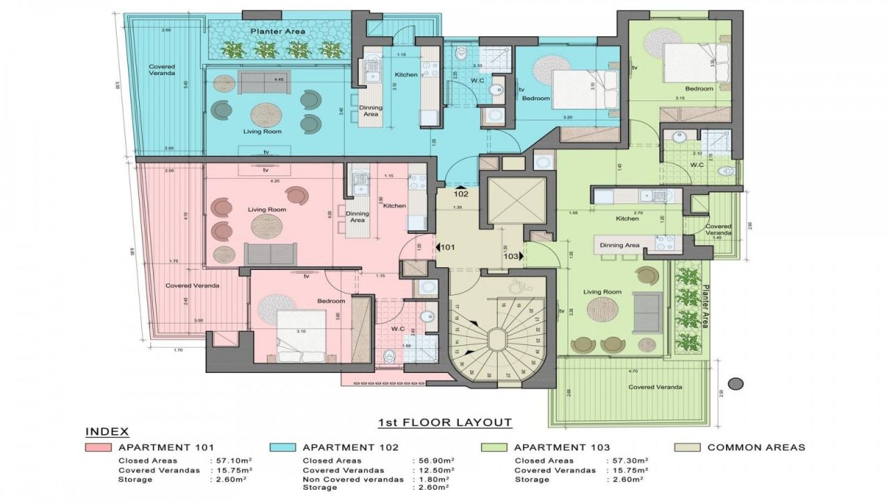 Апартаменты в Лимасоле, Кипр, 72 м² - фото 14