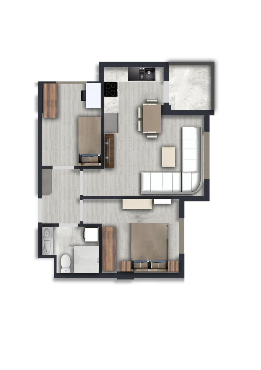 Квартира в Анталии, Турция, 55 м² - фото 10