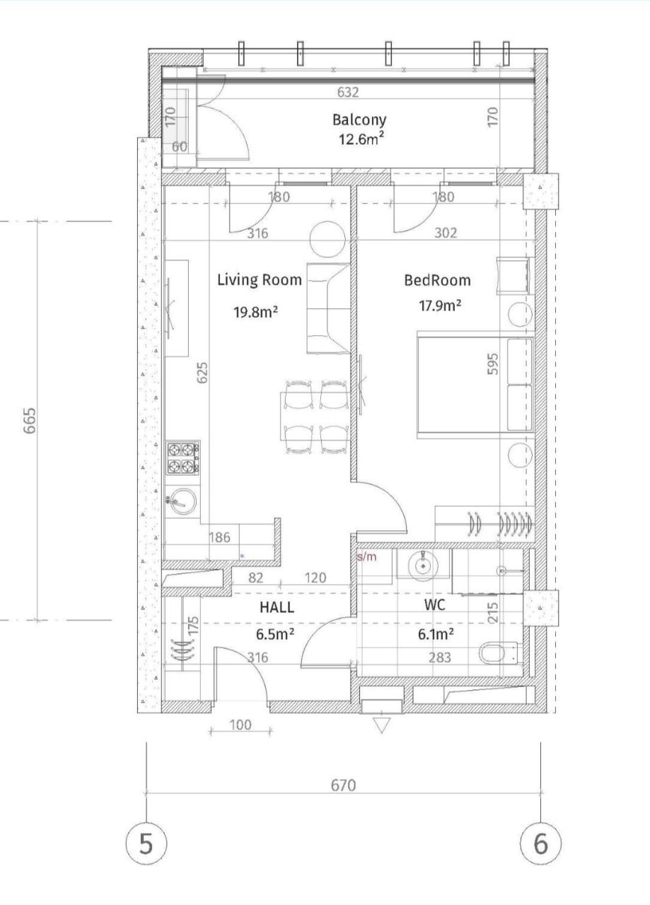 Квартира в Тбилиси, Грузия, 65.1 м² - фото 3