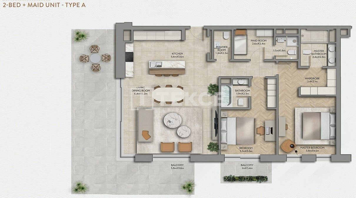 Апартаменты Остров Яс, ОАЭ, 205 м² - фото 18