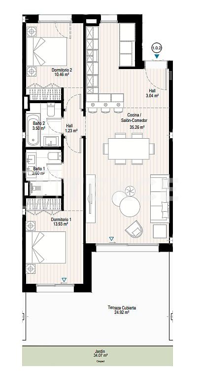 Апартаменты в Касаресе, Испания, 141 м² - фото 16