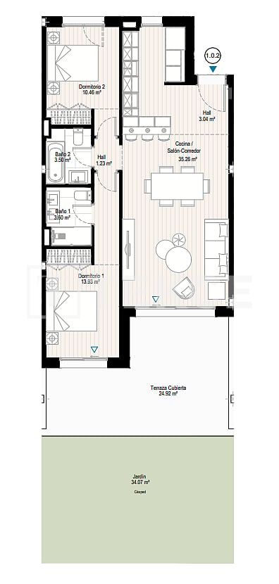 Апартаменты в Касаресе, Испания, 111 м² - фото 17