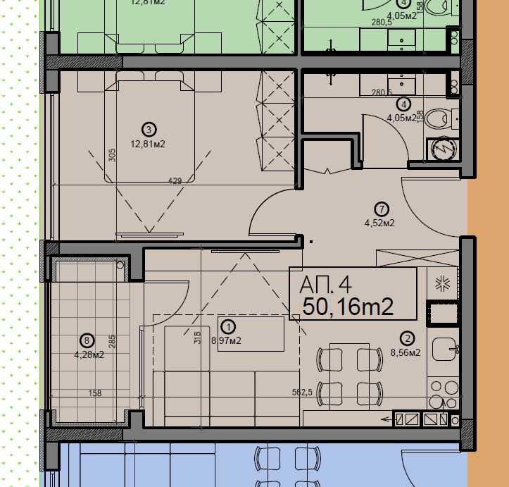Квартира на Солнечном берегу, Болгария, 57 м² - фото 4