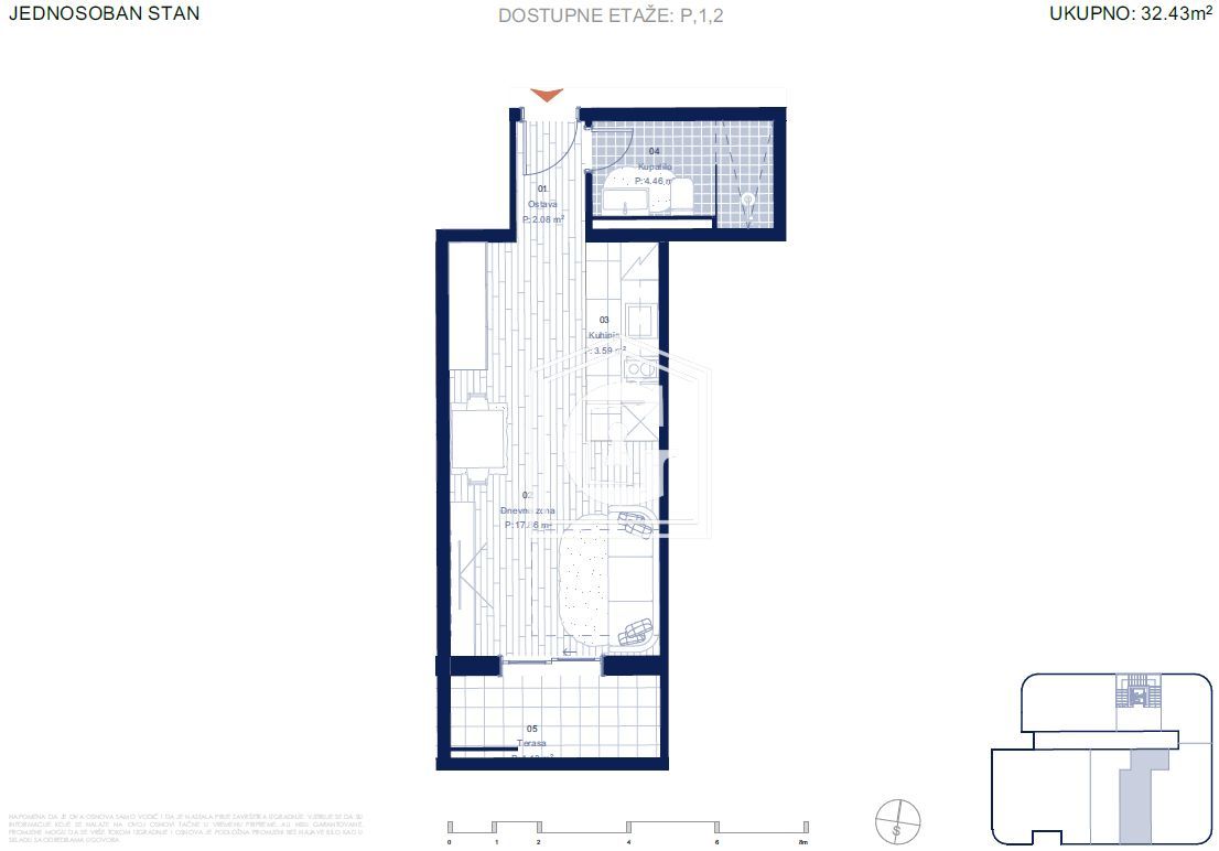 Апартаменты в Ластве, Черногория, 27 м² - фото 7
