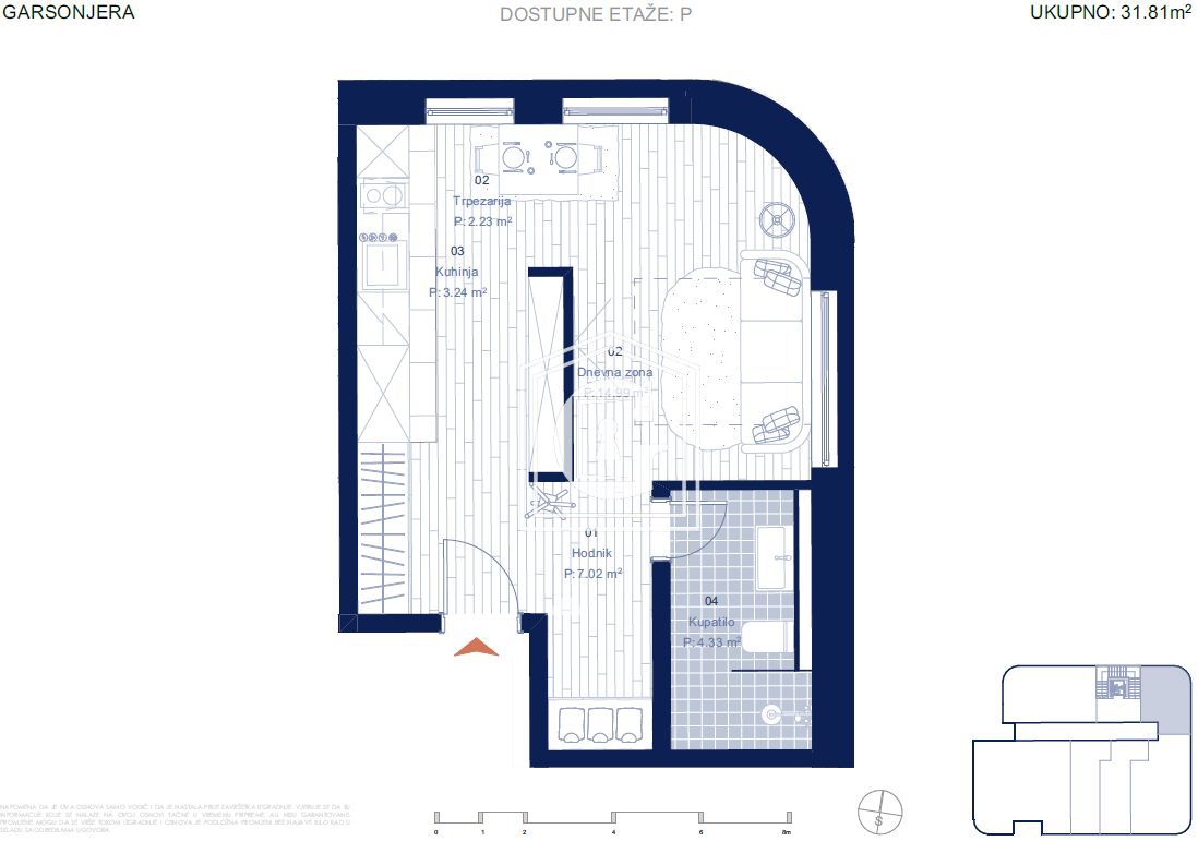 Апартаменты в Ластве, Черногория, 27 м² - фото 10
