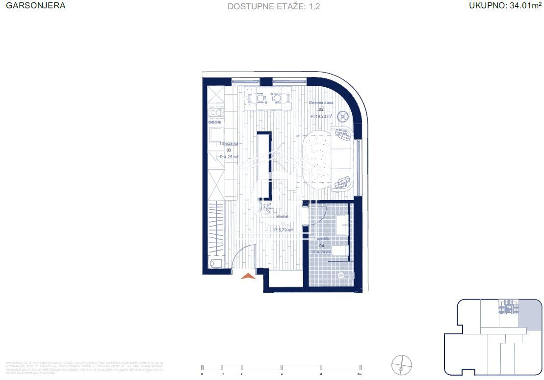Апартаменты в Ластве, Черногория, 27 м² - фото 13