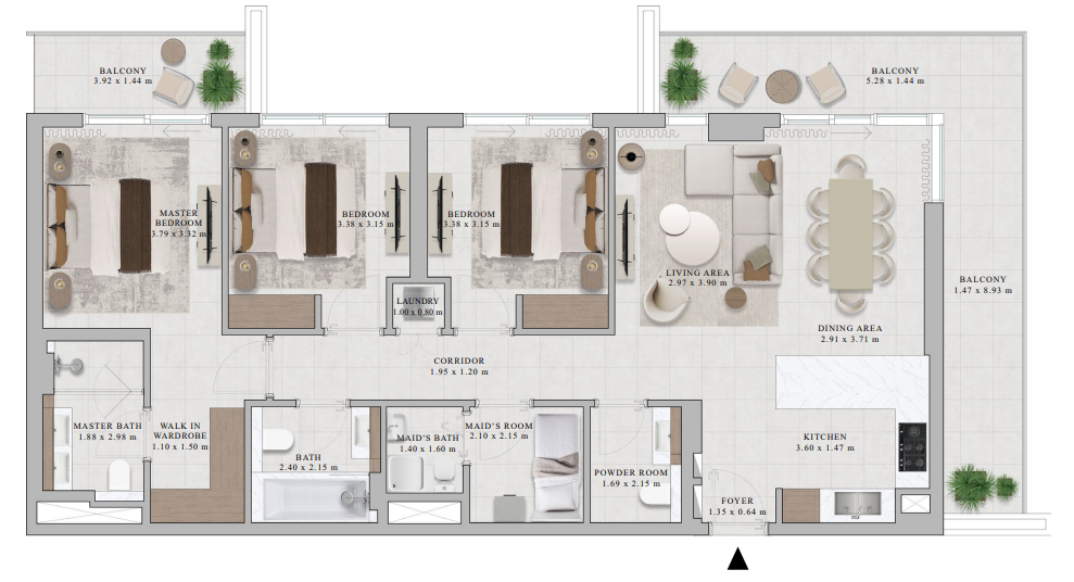 Квартира в Дубае, ОАЭ, 155 м² - фото 10