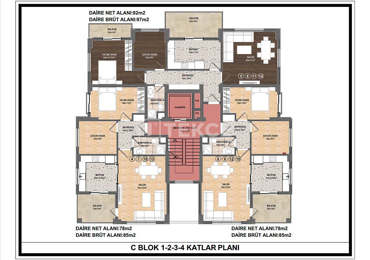 Апартаменты Нилюфер, Турция, 144 м² - фото 7