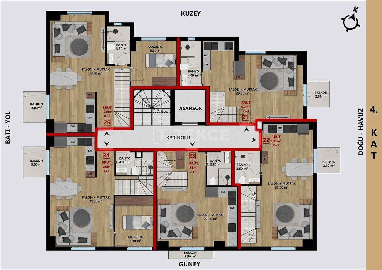 Пентхаус в Анталии, Турция, 130 м² - фото 13