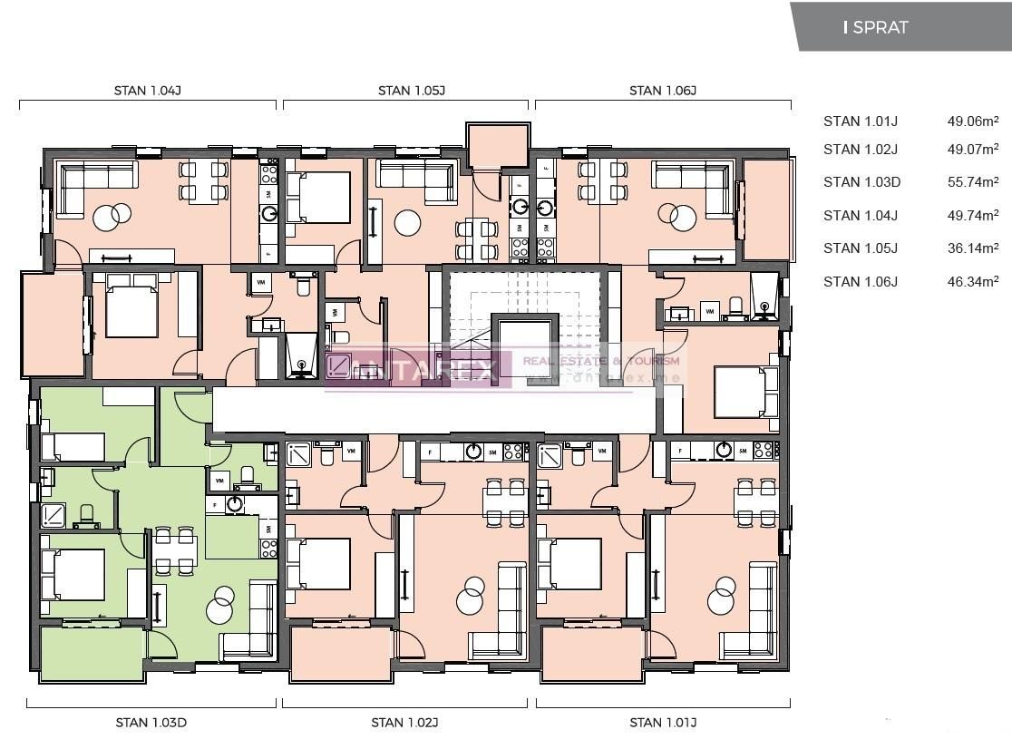 Апартаменты в Биеле, Черногория, 36 м² - фото 7