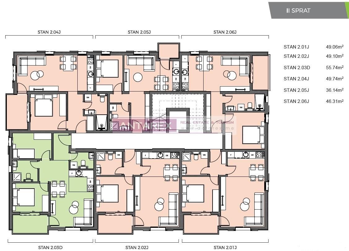 Апартаменты в Биеле, Черногория, 36 м² - фото 8