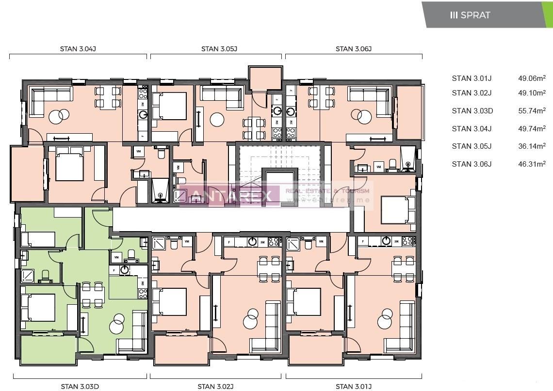 Апартаменты в Биеле, Черногория, 120 м² - фото 9
