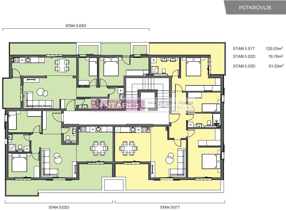 Апартаменты в Биеле, Черногория, 120 м² - фото 11